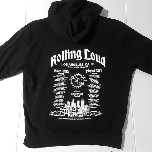 Rolling Loud 2025 lineup hoodie XL official LA Hip Hop music festival merch - Picture 7 of 8